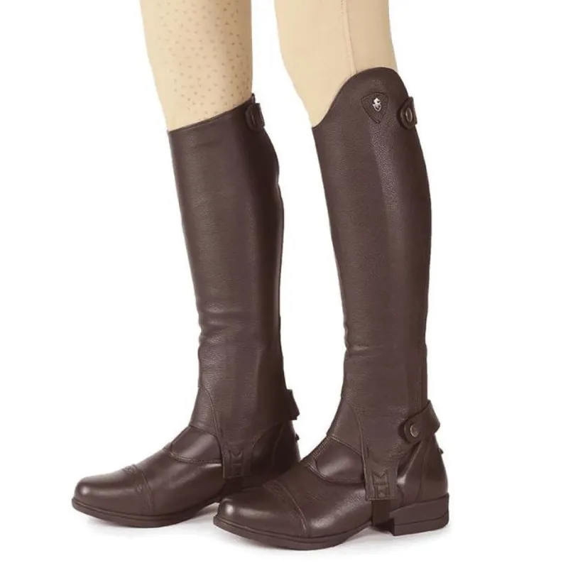 Shires Moretta Children's Synthetic Gaiters in Brown